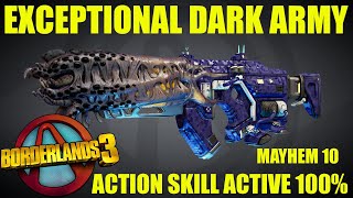 BL3 - LVL 72 - Exceptional Dark Army - A.S.A 100% Damage - Mayhem 10