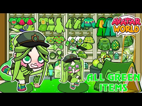 Home Decor All Green By Barbie  | Avatar World | Pazu | Toca boca