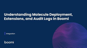Inzicht in molecuulimplementatie, extensies en auditlogs in Boomi