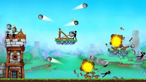 The Catapult king of Mining Epic Stickman Castle