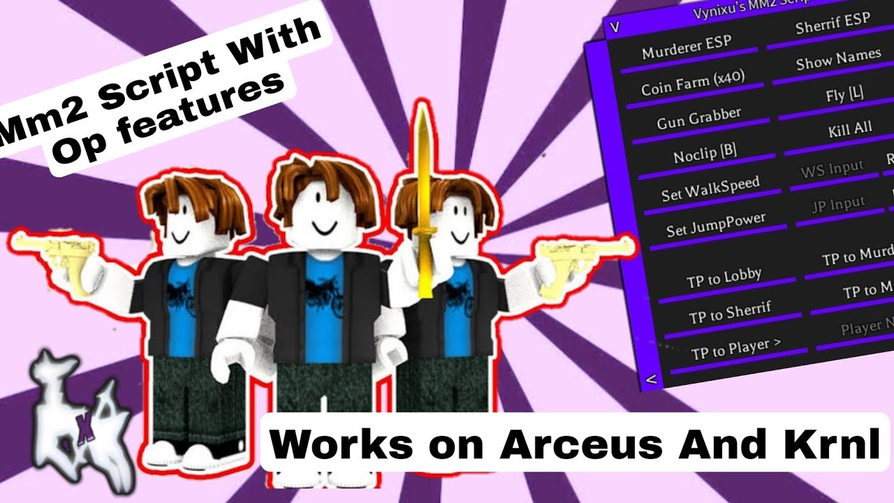 Mm2 Script With many Op Features Works in Krnl & arceus x