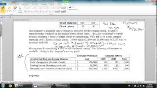 Activity Based Costing Part 2 - Management Accounting