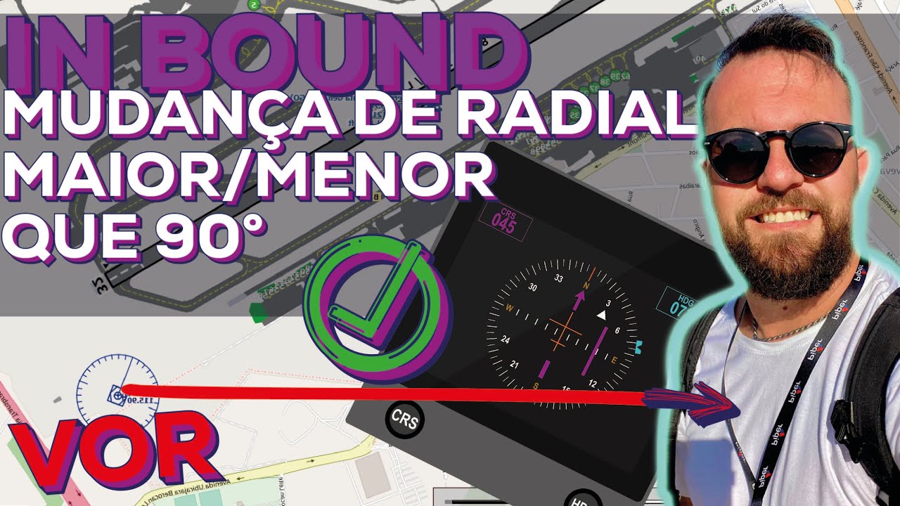 Simula com Sagula | Mudança de radial maior e menor que 90° IN BOUND no G1000