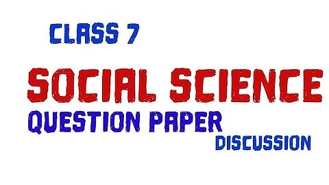 Class 7 Social Science Second Terminal Examination | Xmas Exam Question Answers Kite Victers Std 7