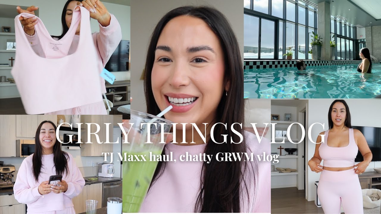 A GIRLY VLOG | Tj Maxx Haul, Making Matchas, Chatty GRWM Winter in Michigan