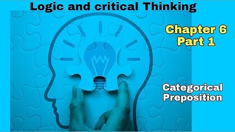 Logic Chapter 6 p_1 Categorical Proposition Freshman