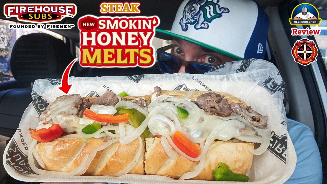Firehouse Subs® Smokin' Honey Steak Melt Review!🍯🥩🥖 | Better Than The Chicken? | theendorsement
