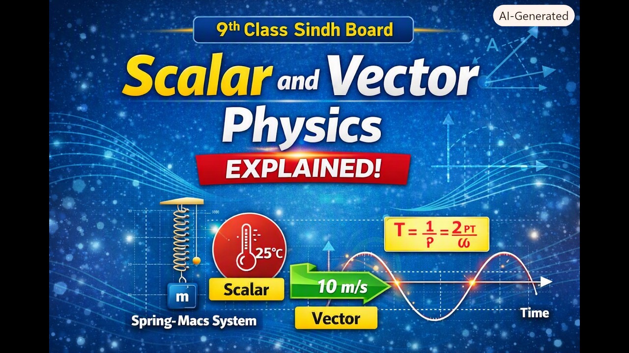 Scalar and Vector Quantities | Class 9 Physics Sindh Board - YouTube