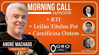 Morning Call Time Ogro - Quinta, 24-09-2020 (RTI, Leilão Títulos Pré, Carnificina Ontem)