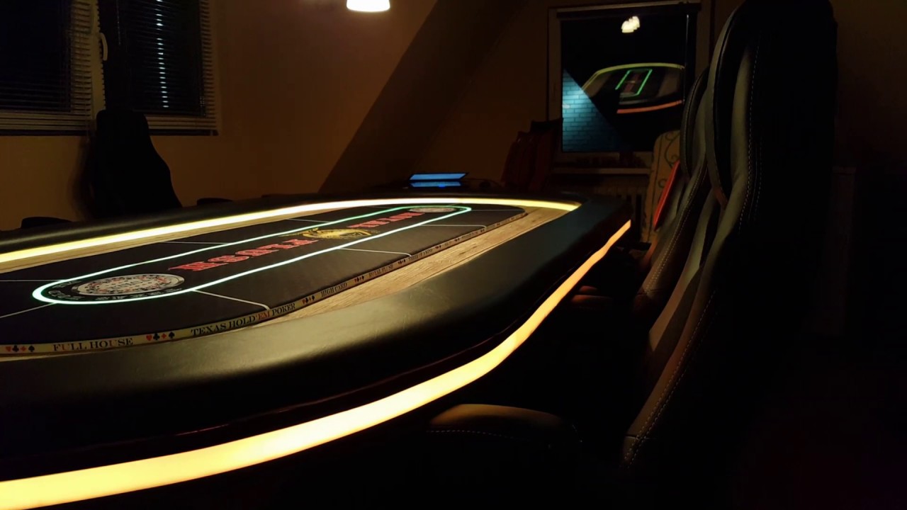 Led Pokertisch / Poker table - YouTube