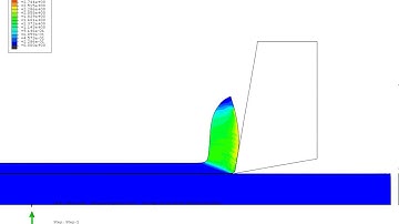 Abaqus explicit orthogonal cutting of AISI1045 with sacrifice layer PEEQ