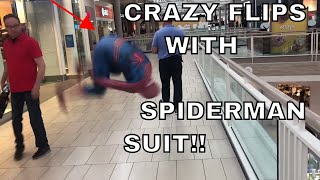 Amazon Spiderman Zentai Costume Review Test Flips In Public
