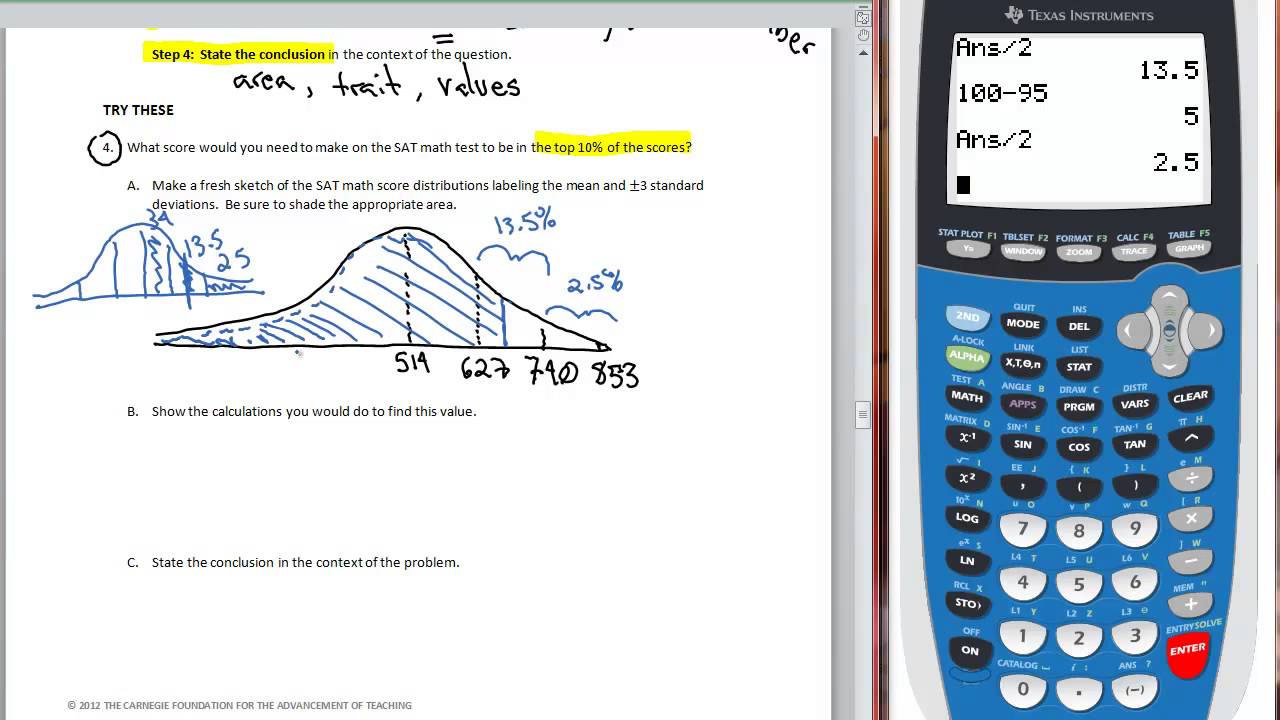 Example Of Calculator Going From Probability To Score In Normal example-of-calculator-going-from-probability-to-score-in-normal