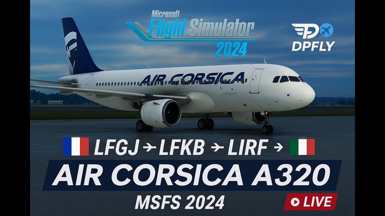 Air Corsica A320 Multi-Leg Flight LFGJ LFKB LIRF LFKB | France & Italy ...