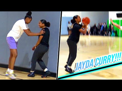 She's Hitting From BEYOND NBA 3 Range! JAYDA CURRY Hitting DEEP 3's in 5v5 Pickup at the WERUN
