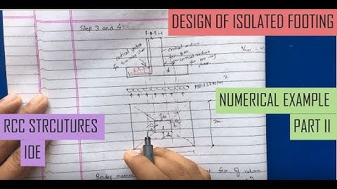 Design of Isolated Footing Numerical Part II | RCC Strcutures | IOE