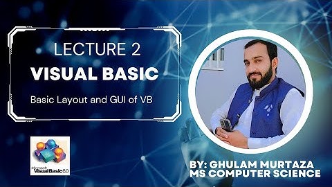 Lecture 2 Visual Basic Layout and GUI
