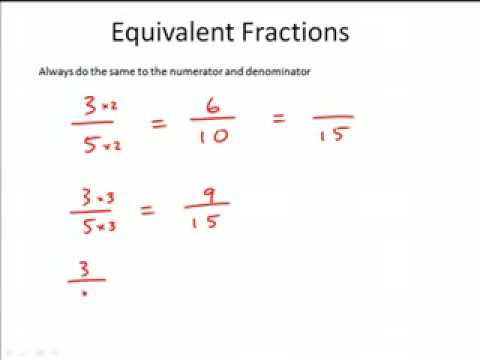 How to write equivalent fractions