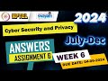 Cyber Security and Privacy|Week6|Quiz 6|Assignment 6 | NPTEL | Swayam | July-Dec 2024 #nptel