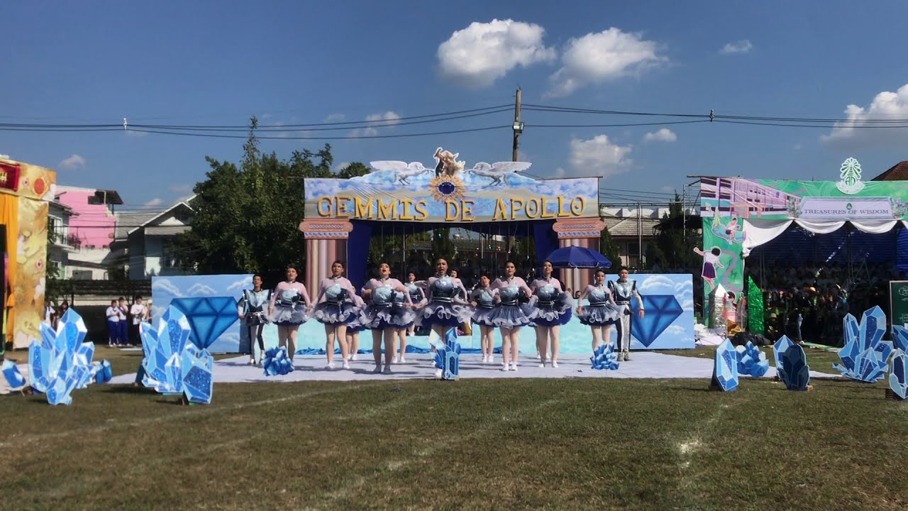 การแสดงเชียร์ลีดเดอร์และกองเชียร์ คณะสีฟ้า งานกีฬาสี ประจำปีการศึกษา 2563 โรงเรียนลำปางกัลยาณี