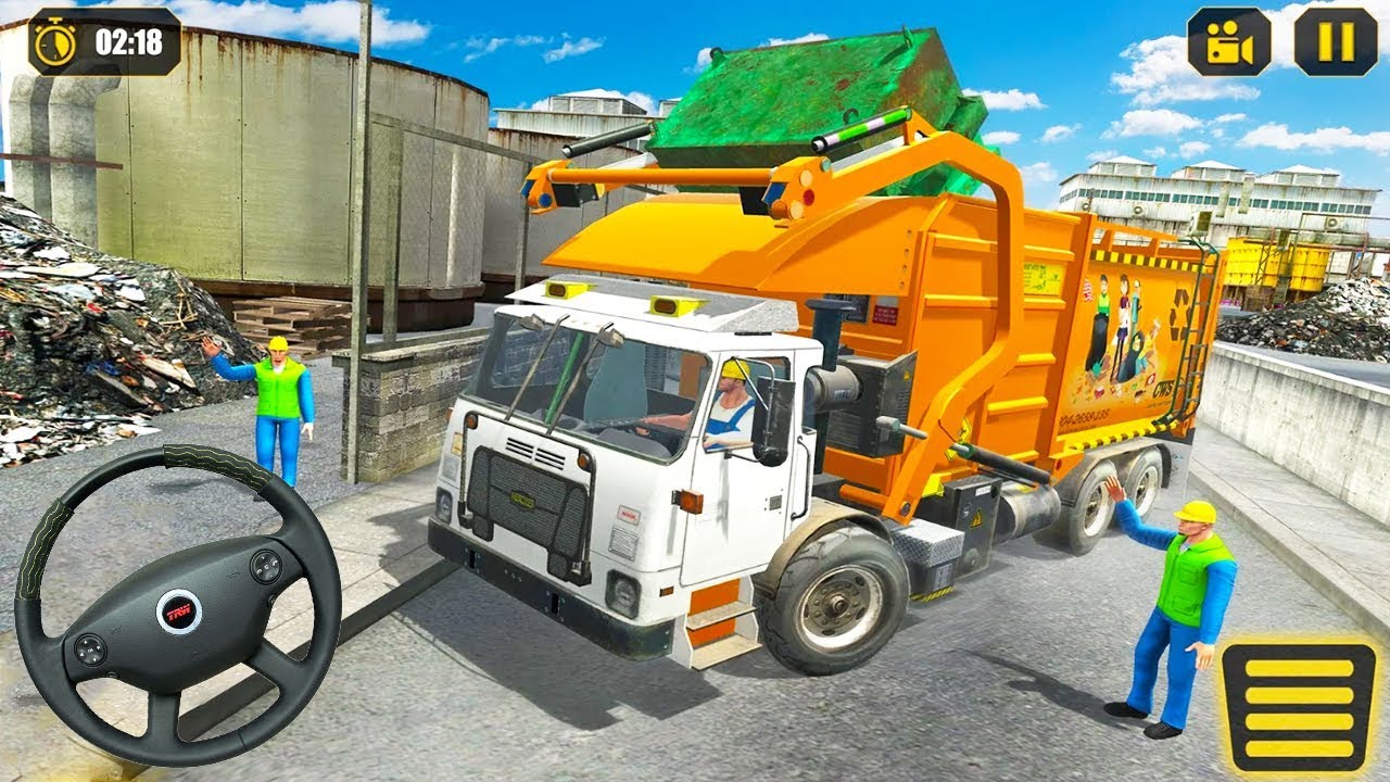 Driver Truck Traser Dump 2020 2 New Garbage Truck Unlocked City Cleaner Android Gameplay - garbage trucks trash digging simulator roblox