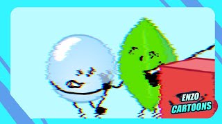 When BFDI 1a hacked by Leafy, Bubble, Blocky and Announcer | Airing on Enzo Cartoons