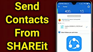 How To Send Contacts From SHAREit 2020 | Shareit Se Contact Number Kaise Send Kare screenshot 5