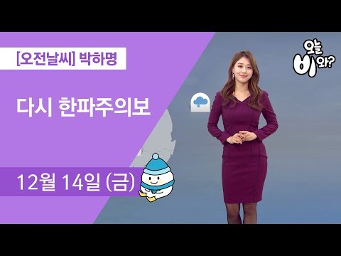 [오늘날씨] 박하명 : 930 뉴스 기상예보 20181214