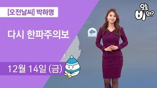 [오늘날씨] 박하명 : 930 뉴스 기상예보 20181214