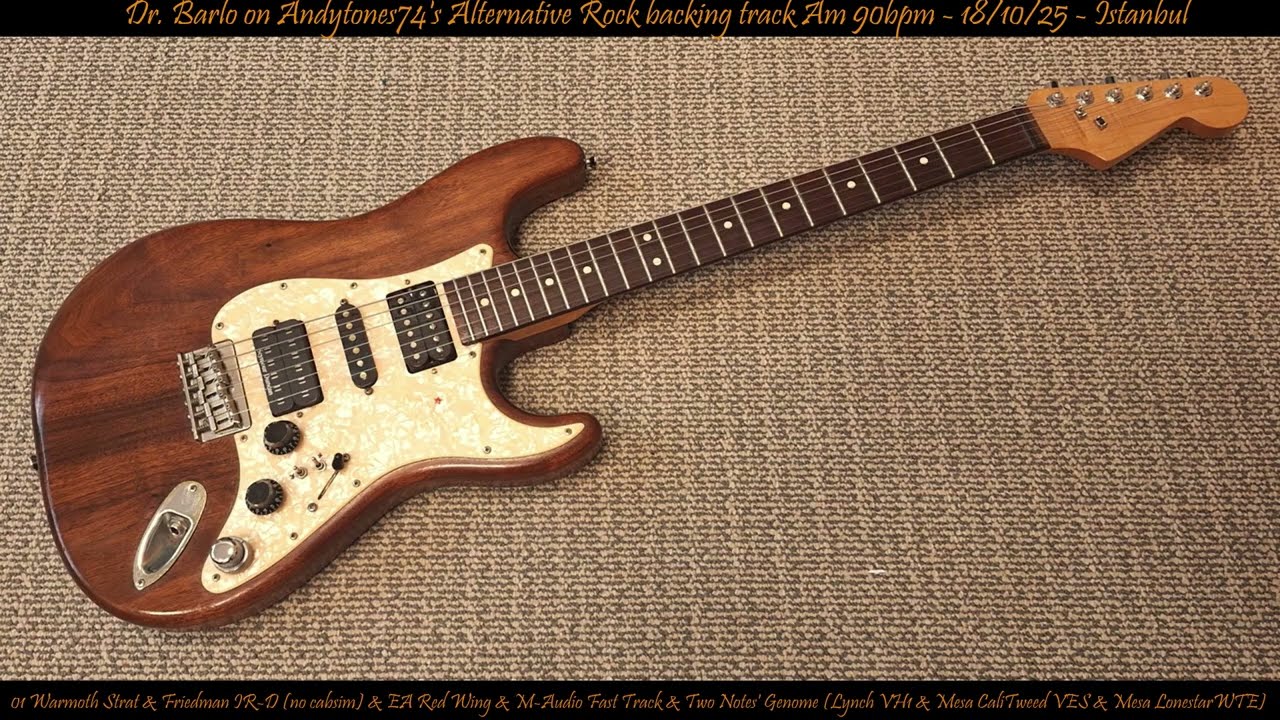 Dr. Barlo on Andytones74's Alternative Rock backing track Am 90bpm - 18/10/25 - Istanbul