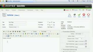 Lesson 4 Creating Web Pages With Joomla 1.5
