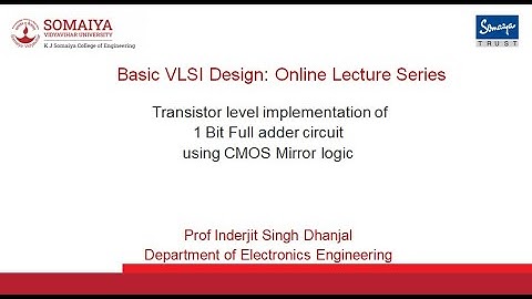 1 bit Full adder transistor level circuit using CMOS Mirror Logic
