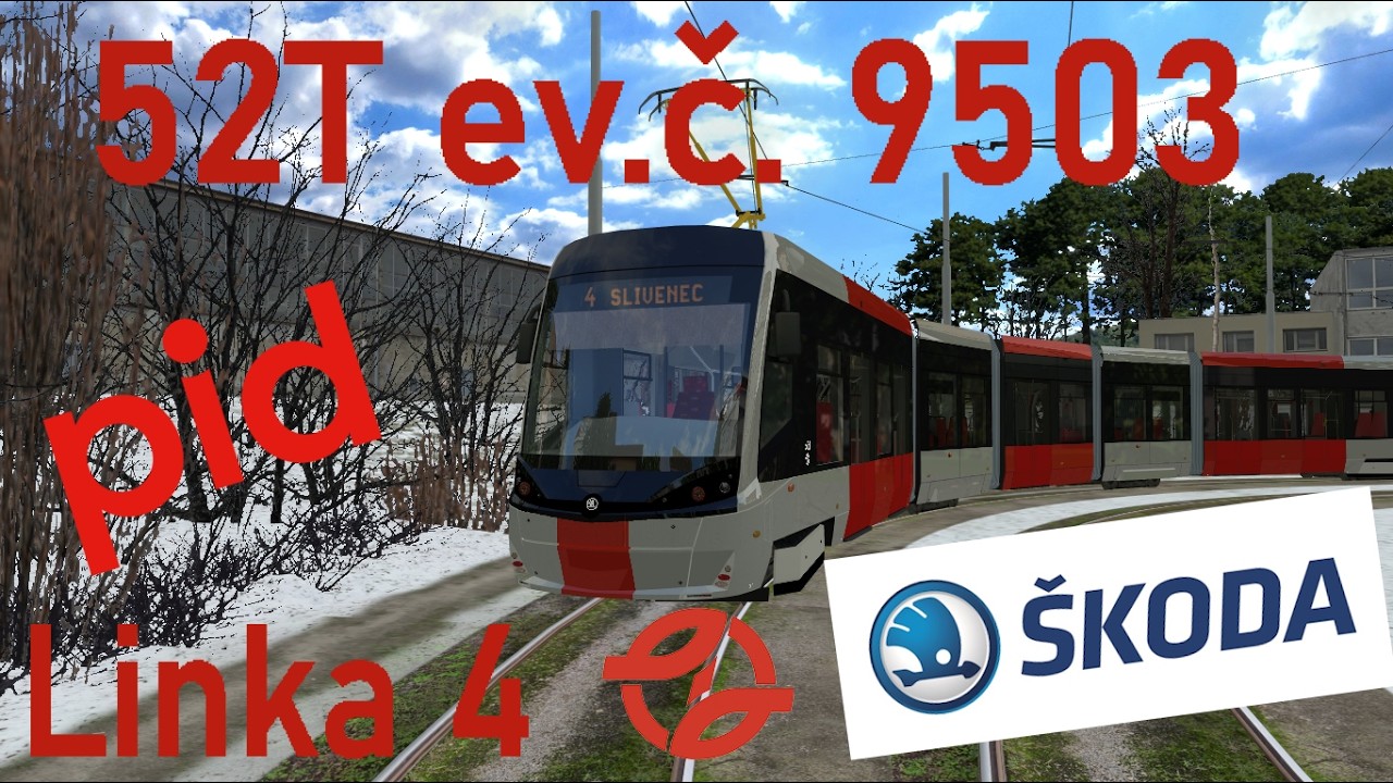 nejmodernější česká tramvaj Škoda 52T na lince 4