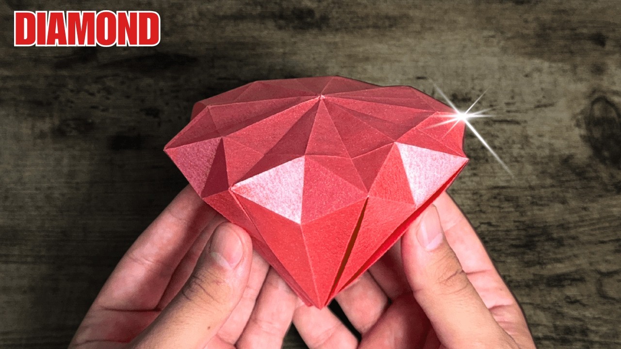 How to Make an Origami Diamond 💎 | Easy Step by Step Tutorial - YouTube
