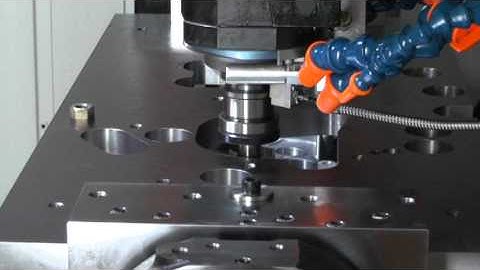 4-axis machining of motorcycle aluminium housing on FANUC Robodrill D21LiA with DDR-T torque motor
