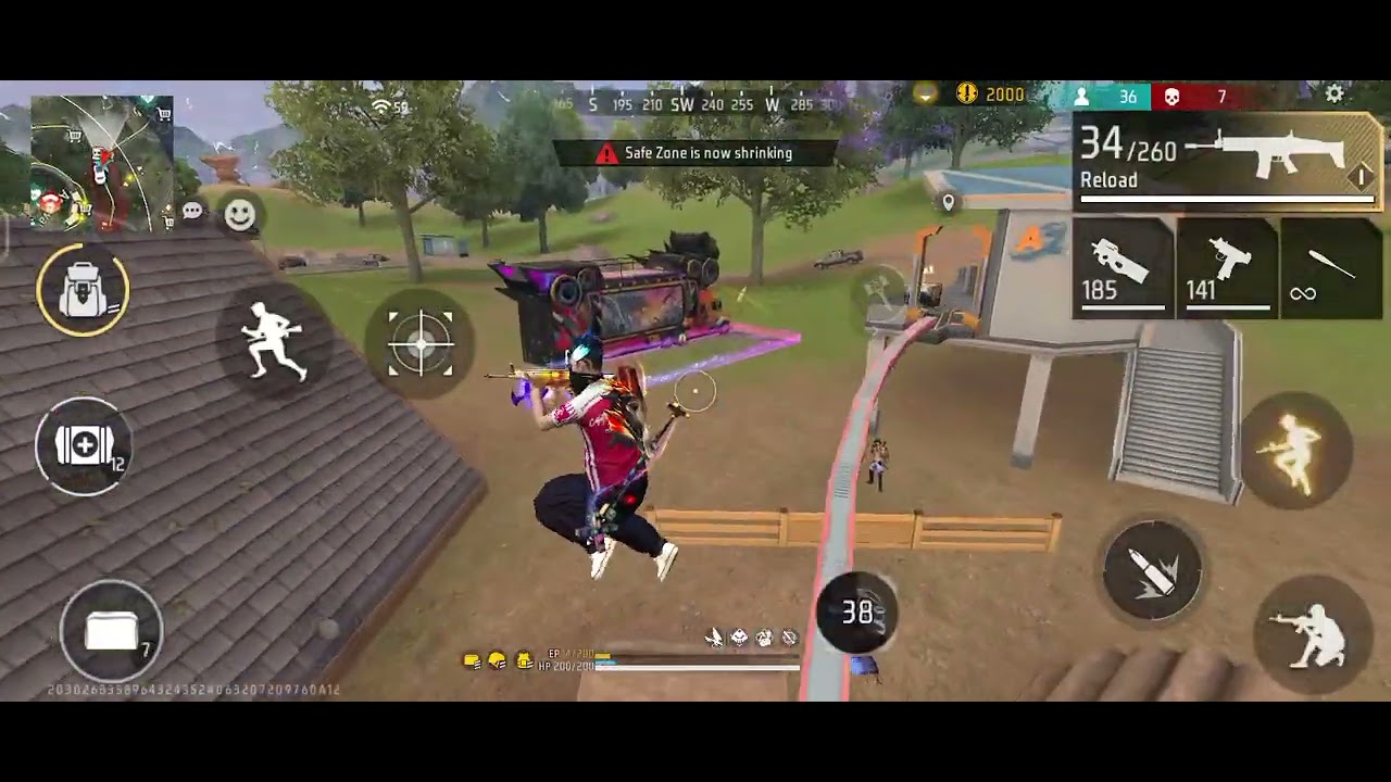 Garena Free Fire Battle Royal Epic Win Solara Map Last Zone Fight #viralvideo