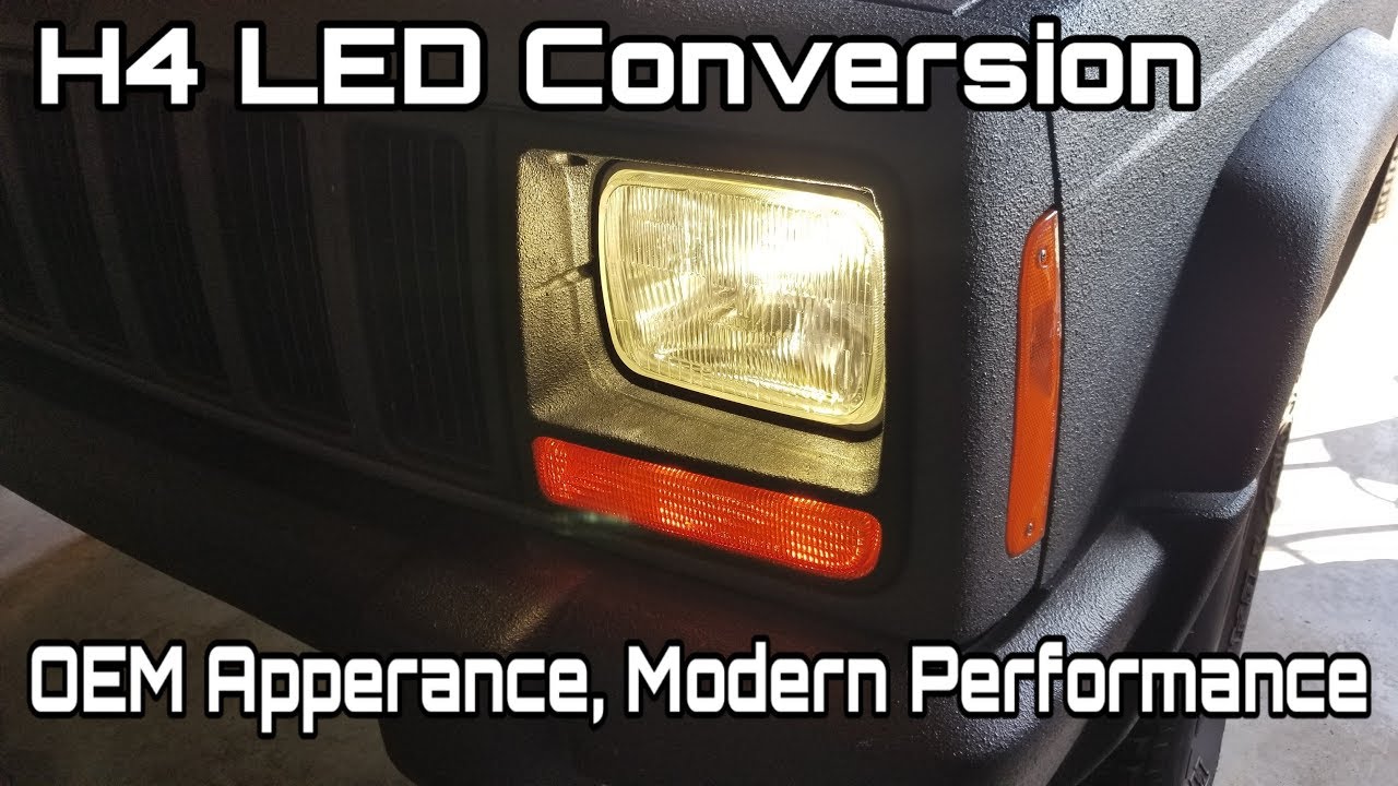 Cherokee XJ H4 LED Headlight Upgrade YouTube