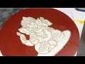 Ganesha lippan art  ganpati wall decor  lippan art on mdf with mouldit clay   mirror work