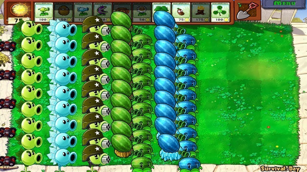 Plants vs Zombies Hack - All Pea PvZ vs Gargantuar vs Dr. ZOmboss - YouTube