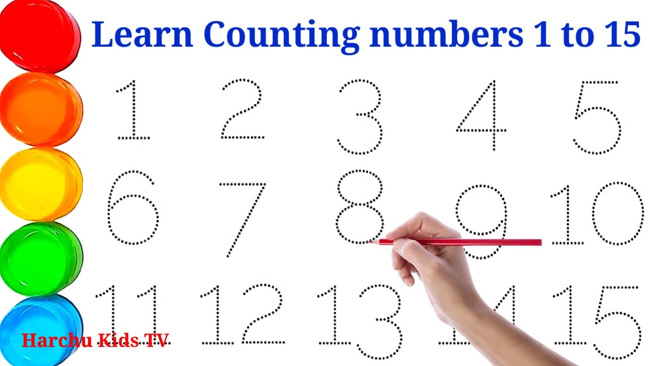 Learn counting numbers 1 to 15 | 123 song | Counting number song | Harchu Kids TV
