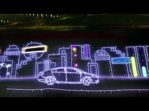 Huge light drawing viral video - A great number of people