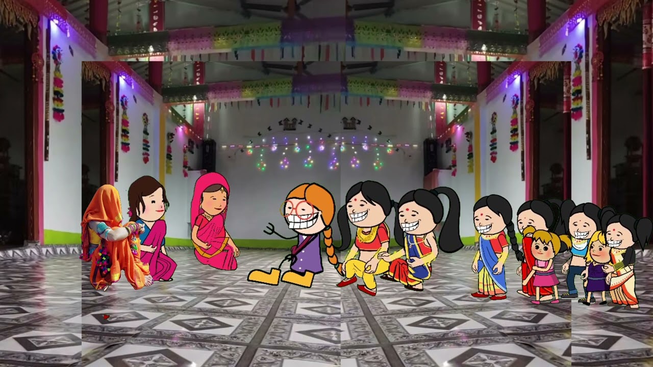 नौवली लाड़ी मेकने आया 😂 | Adivasi Cartoon Comedy Video | Desi Tribal Fun