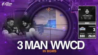 3 Man WWCD In BGMS LAN EVENT Grand Finals | 12 kills Team Global Esports | GErony