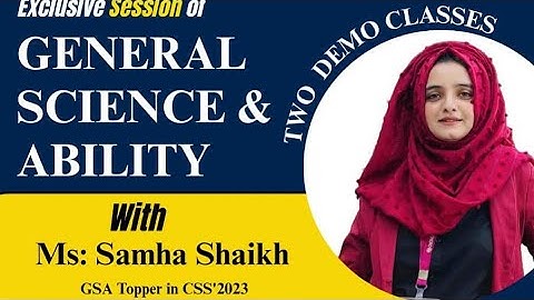 GSA Demo Lecture for CSS | Score 70+ in General Science & Ability #viralvideo