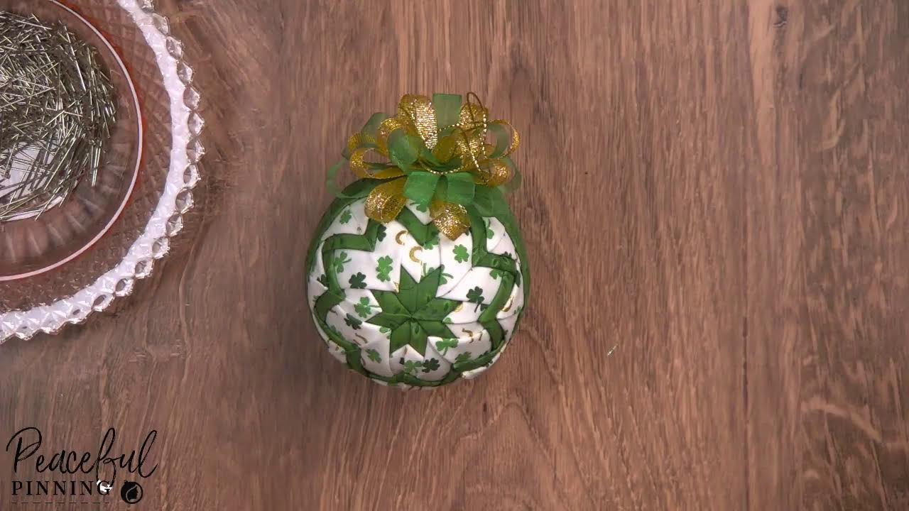 Peaceful Pinning Live #75 | Lucky Charm - Making a Shamrock-themed Quilted Ornament