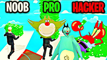 SCARY GRANNY OGGY AND JACK PLAY NOOB PRO HACKER IN MONEY RUN 3D |BOB TALKS ABOUT RUSSIA  UKRAINE WAR