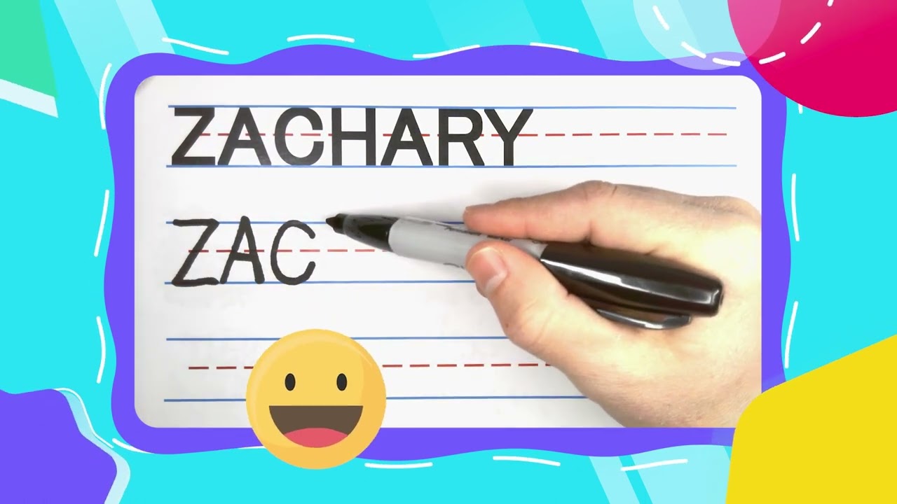 How To Write ZACHARY | Write With Me! -- FOR KIDS - YouTube