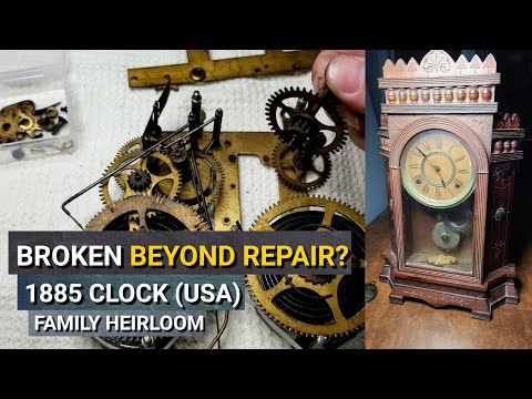 Broken 1885 Gilbert Clock Restoration