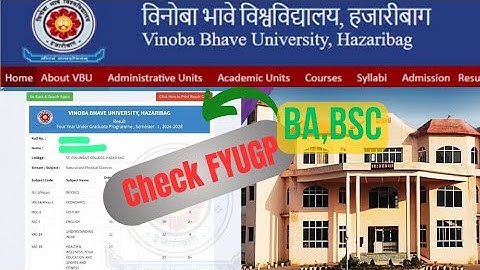 How to check Vbu results 1st_semester BA,BSC | Vinoba Bhave University hazaribagh 