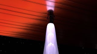 Rocket Engine with Plume Blender Render